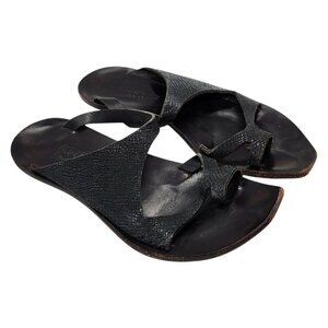 Cydwoq Key Sandals 38 8 Italian Leather Thong Handmade in LA Barefoot Comfort